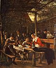 Jan Steen Canvas Paintings - The Picnic